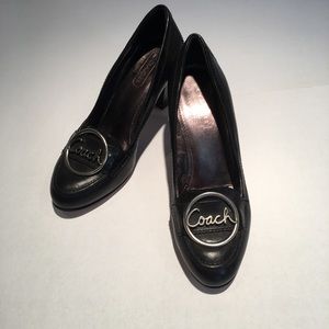 Coach Black Leather Pumps